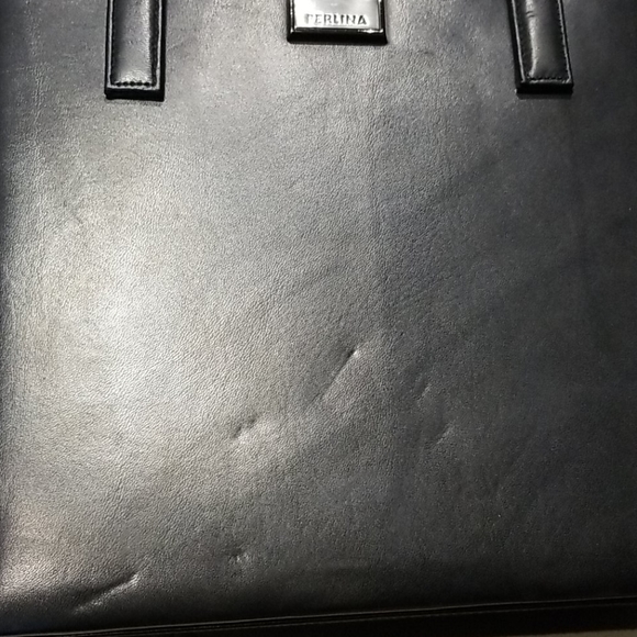 Perlina black hard "A" frame leather handbag - Picture 6 of 7